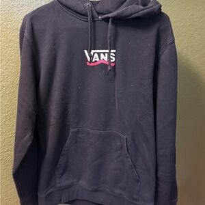 Vans Black and Pink Logo Hoodie